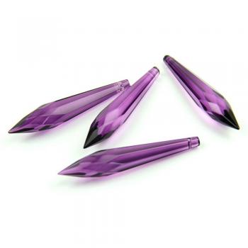 Elegant Dark Purple Glass Prism Suncatcher