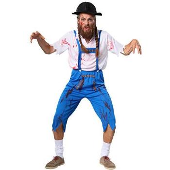 Tectake Men’s Bavarian Nightmare Ensemble – Halloween Blue (Small)