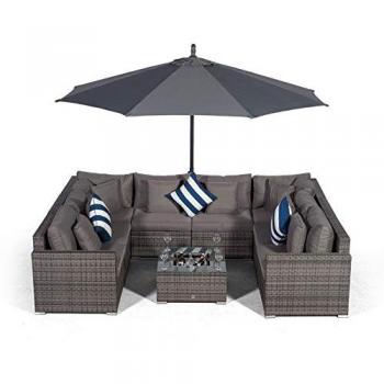 Havana Outdoor 8-Seat Rattan Sofa Set with Ice Bucket