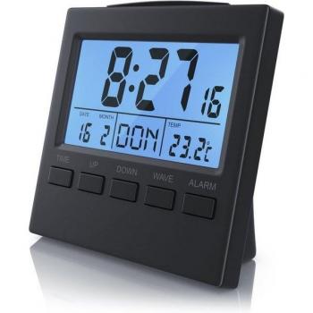 BEARWARE Funkwecker mit digitaler Anzeige und Temperatur