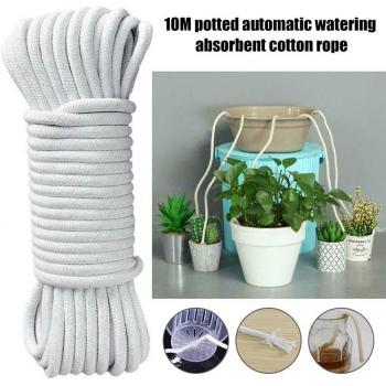 Cuerda de algodón para autorriego 10M para plantas de interior