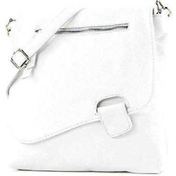 Modamoda T146 Leder-Messenger in Weiß – 2021 Release