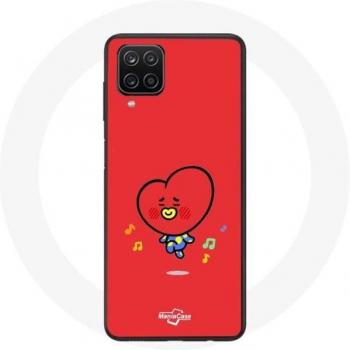 BTS Bangtan Boys Case for Samsung Galaxy A12 BT21 TATA V Red Background