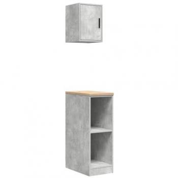 VidaXL 2-Piece Engineered Wood Garage Cabinet Set