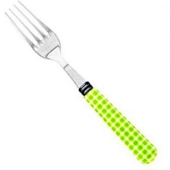 Green Gingham Salad Fork for Spring