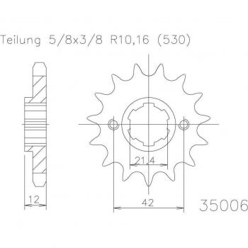 Esjot 17 Denti Catena Pinion