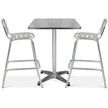 Tavolo&Sedie Altissime in Alluminio Grigio
