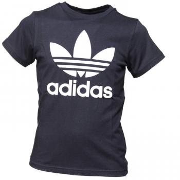Adidas Trefoil Tee, T-Shirts Unisex Bambini, Nero/Bianco, 12-13A