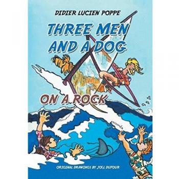 Three Men and a Dog on a Rock