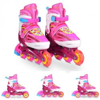 Inliner Trina 3 in 1 für Kinder, verstellbar, Größe L 38-41, PU Rollen
