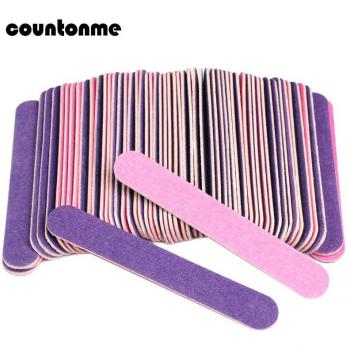 500 Pcs Double-Sided Slim Nail Buffers Wooden Sanding Tool