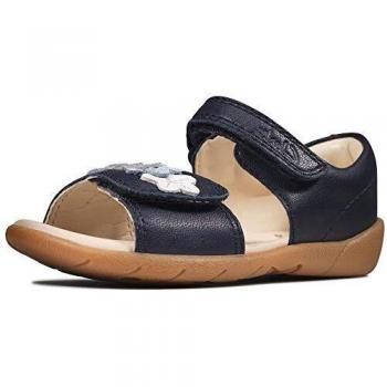 Clarks Zora Finch T, Sandales Bout fermé Garçon Fille, Bleu (Cuir Navy)