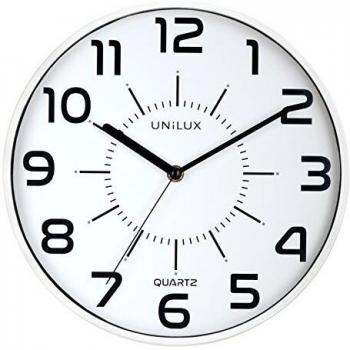 Unilux Quarzuhr POP mit großem Ziffernblatt in Weiß
