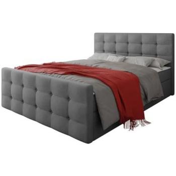 Cama Continental Doble Gris