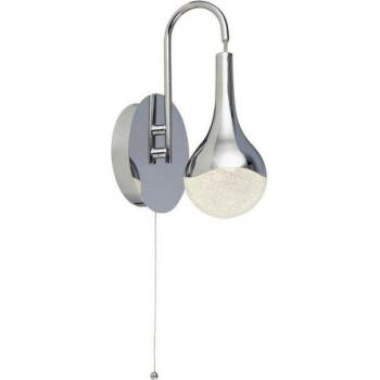 Luz LED Teardrop con Interruptor de Tirón, Efecto Hielo Triturado, Cromo