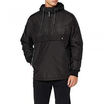 Superdry Chaqueta Pop Over Hood Surplus Goods, Negro, Talla S para Hombre