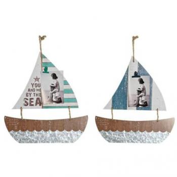 DKD Home Decor Barca a Vela Mediterranea 40x2x43 cm – Set da 2 unità