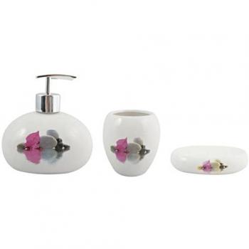 Ensemble de salle de bain 3 pièces céramique JAVA BORNEO Blanc