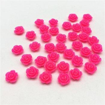 Colorful Resin Rose Cabochons