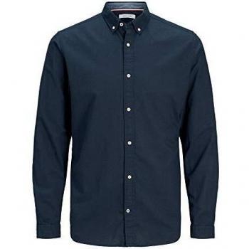 Camicia A Maniche Lunghe Navy Blazer Jack & Jones Slim Uomo