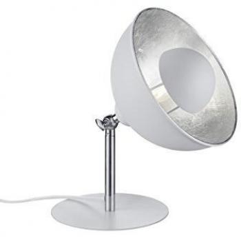 Metall‑Tischleuchte Trio – E14, Weiß/Silber, 28×22,5×29 cm