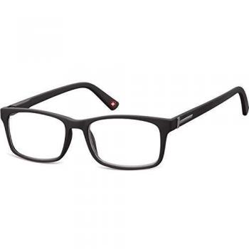 MR73 Unisex occhiali da lettura neri rettangolari con potenza +1,00