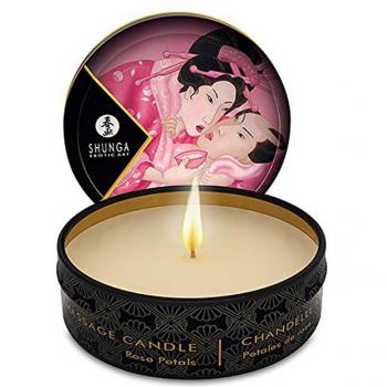 Shunga Bougie de massage Rose Aphrodisia