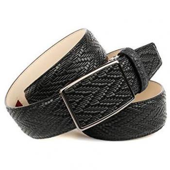 Geflochtener Ledergürtel Anthoni Crown, Größe 90, schwarz, Damen/Herren