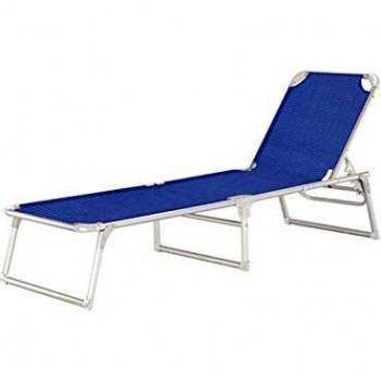 Sedia a Sdraio Papillon in Alluminio Blu