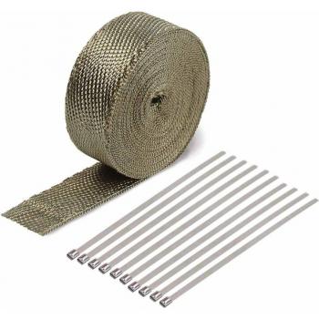 5cm x 5M Fiberglass Exhaust Heat Wrap with Ties