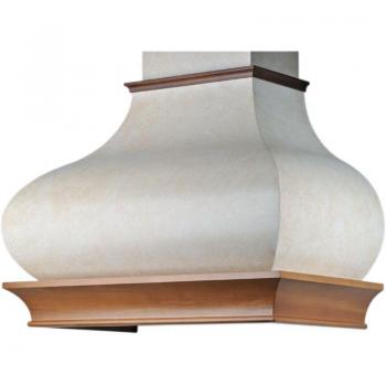 IPERBRIKO 90 cm Edelstahl-Dunstabzugshaube mit Holzverkleidung