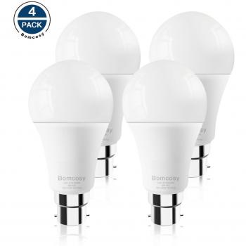 Bomcosy 13W Cool White A60 LED Bulb Set (B22 Bayonet) – 1100 Lumens, 4-Pack, Non-Dimmable