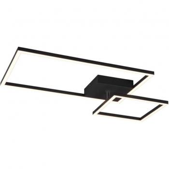 Plafonnier LED Noir à Intensité Ajustable, 63 cm