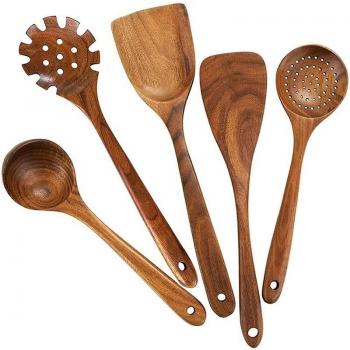 Juego de utensilios de cocina de madera