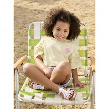 T-shirt à motifs fleurs scintillantes pour fille