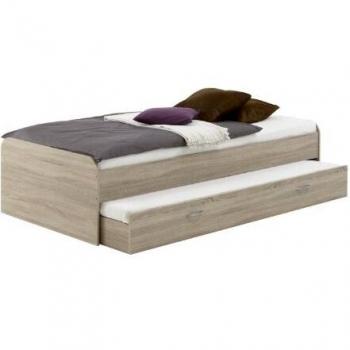 Lit gigogne décor chêne 90x200