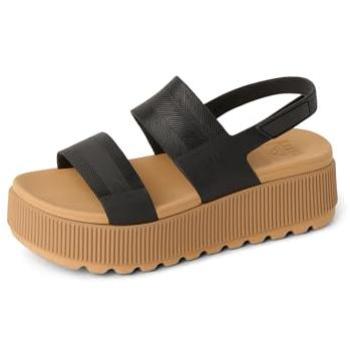 Water Vista Beach Sandals – Light Brown & Black for Women (EU 38.5)