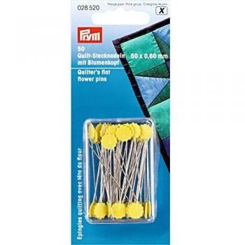 Prym Quilting Pins with Flower head 50 X 0.6mm, Ironable sewing patchwork 028520