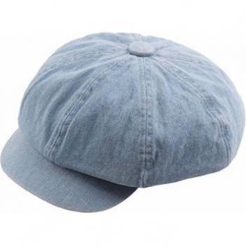 SILOQIN Women's Simple Denim Newsboy Cap