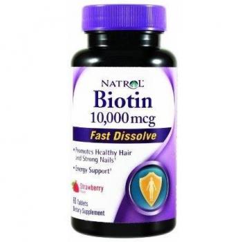Natrol Aardbei Biotine 10.000 mcg 60 Tabletten