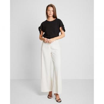 Pantalón de Mujer Palazzo de Tiro Alto con Detalle Central