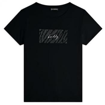 Damen T-Shirt mit Freddy Supima Logo und Nieten