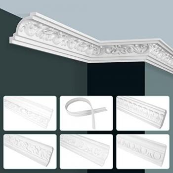 Grand Decor Moulures PU – 2 m plafond flexible et durable à motifs