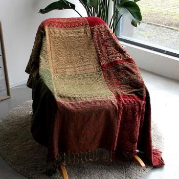 Chenille Plaid Blanket for Sofa and Bed