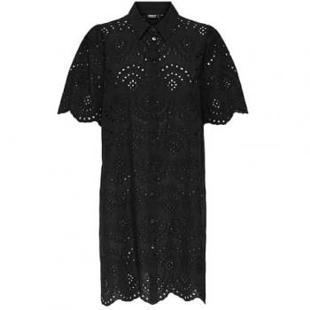 Robe courte avec maille pointelle Noir – Taille 34