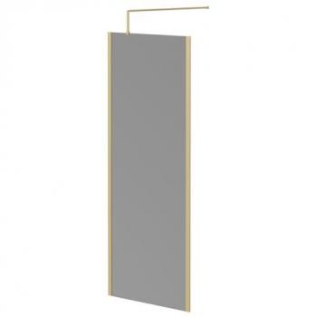 Colore Brushed Brass Walk In Shower Screen
