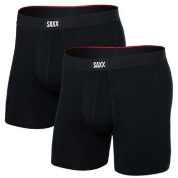 Saxx Vibe Xtra Fly Briefs – 2 Unit Bundle, L, Black