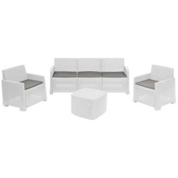 Divano da Giardino Akay – Set Esterno Bianco