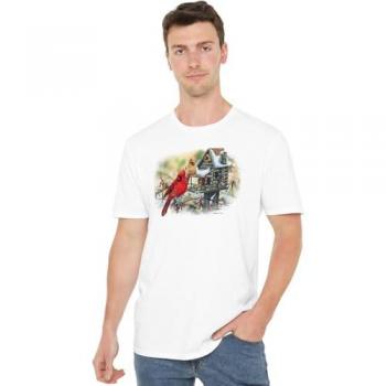 Nature’s Cardinals Retreat T‑Shirt – White