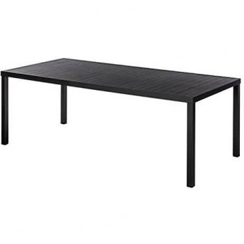 Tavolo da giardino in alluminio color grafite 8 posti
